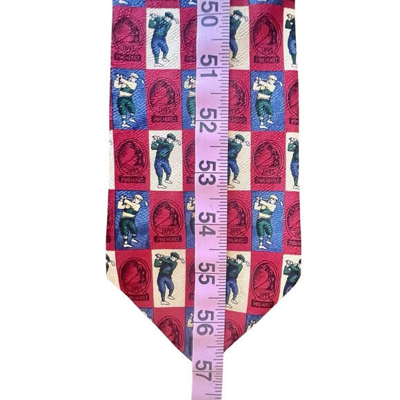 Pinehurst‎ 1895 Vintage Men's Golf Tie 100% Silk Made USA Golfer Pinehurst Logo - Picture 5 of 6
